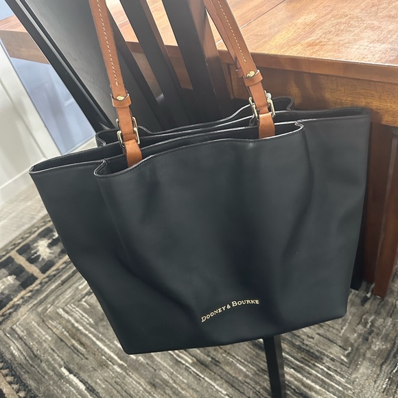 Dooney & Bourke Black and Brown Tote - Picture 5 of 6